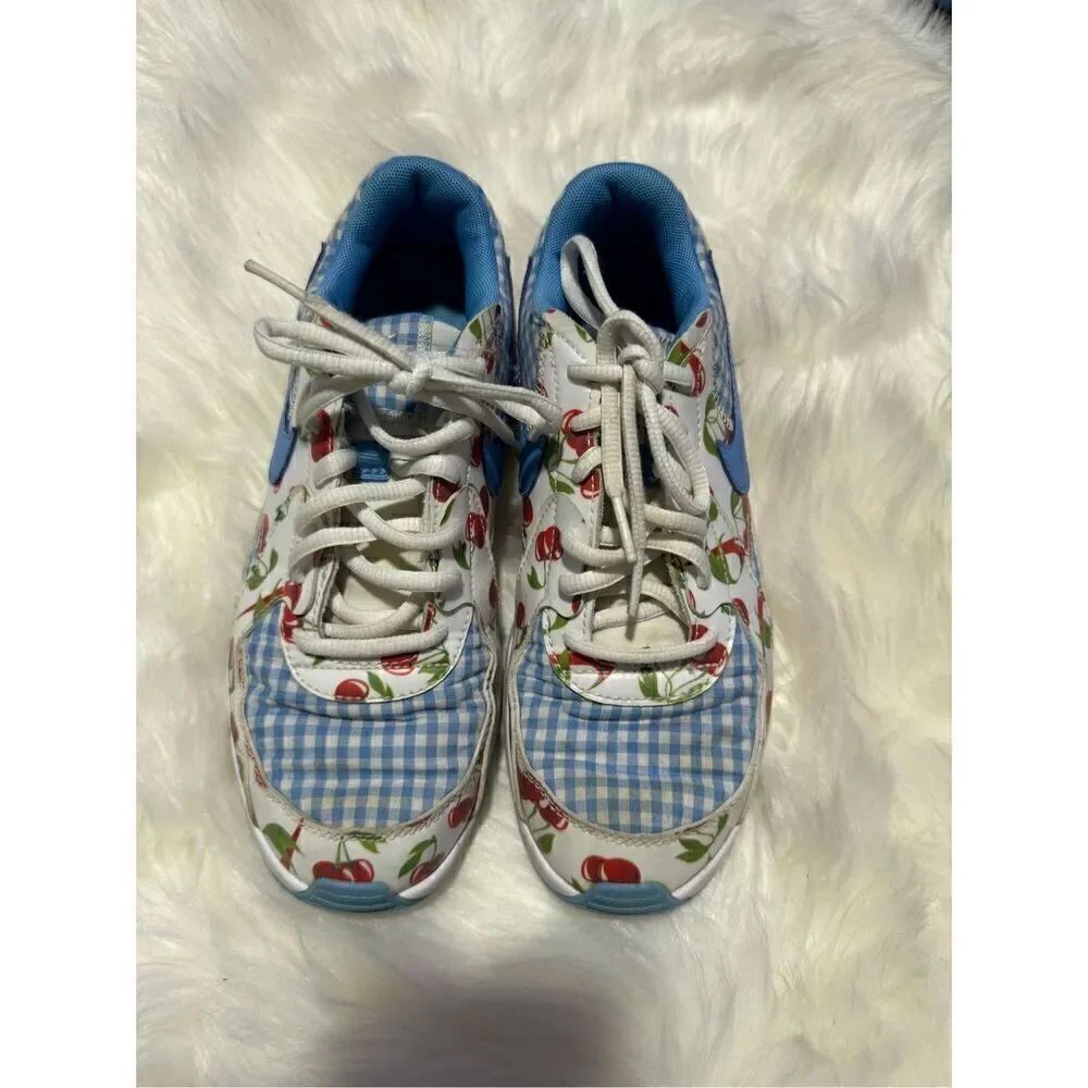 Nike Air Max Excee picnic plaid cherry blue white 4.5y